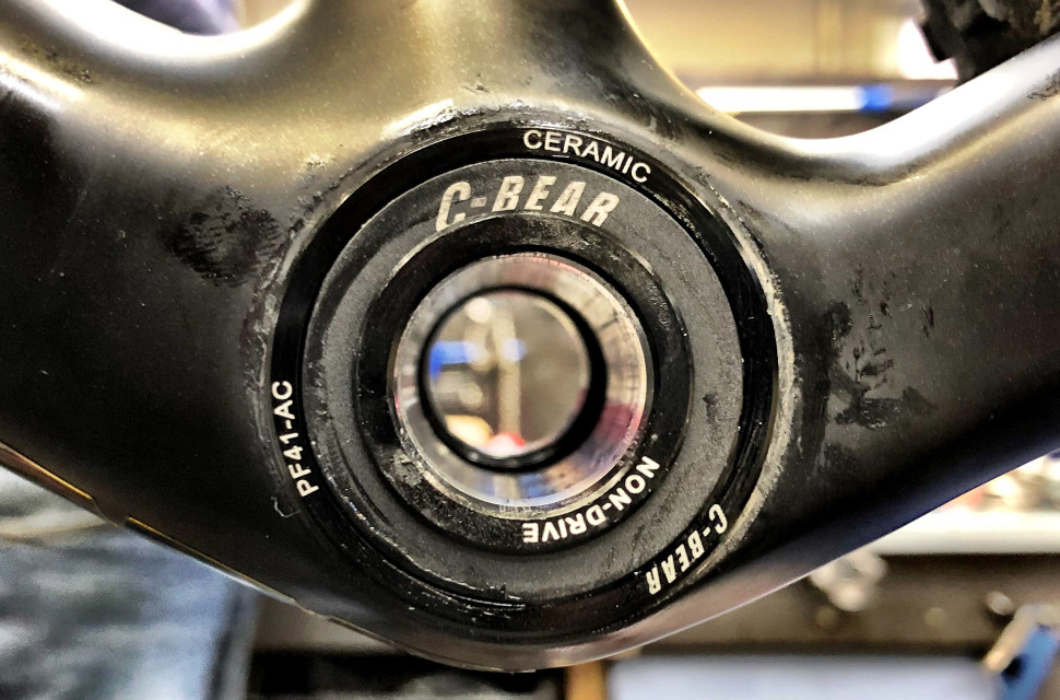 Bicycle crank clearance bearings